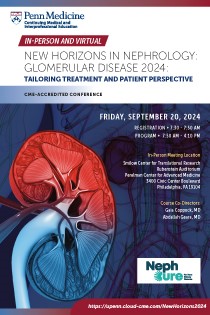 New Horizons in Nephrology:  Glomerular Disease 2024:  Tailoring Treatment and Patient Perspective Banner